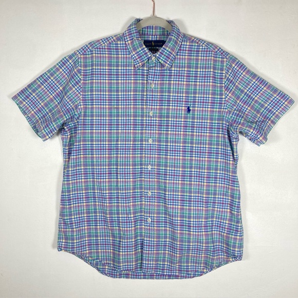 Ralph Lauren Other - Polo Ralph Lauren Classic Fit Oxford Button Down Shirt Plaid Colorful Mens L